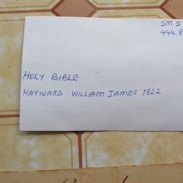 HAYWARD James, born 1793 and Mary 1793-1877