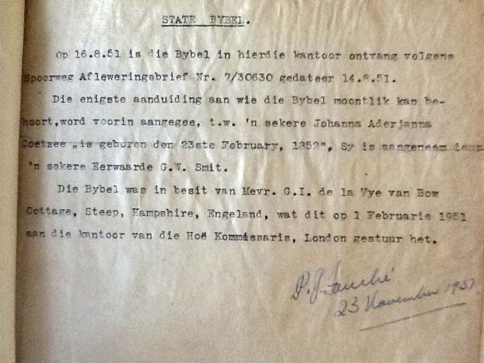 Vermaas Bybel - Brief